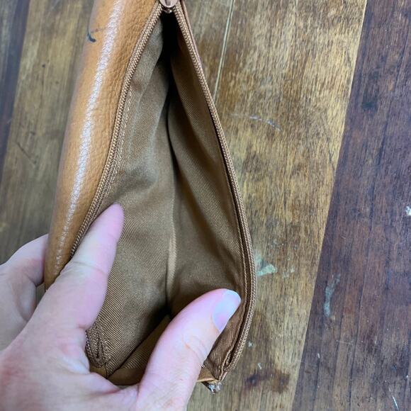 Fossil Genuine Leather Button Closure Flap Wallet Clutch Card Holder Tan Boho - Picture 11 of 16